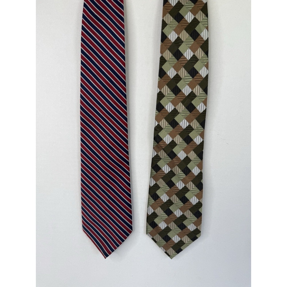 Lot 2 Designer Ties Paco Rabanne Paris Geoffrey Beene Silk Polyester